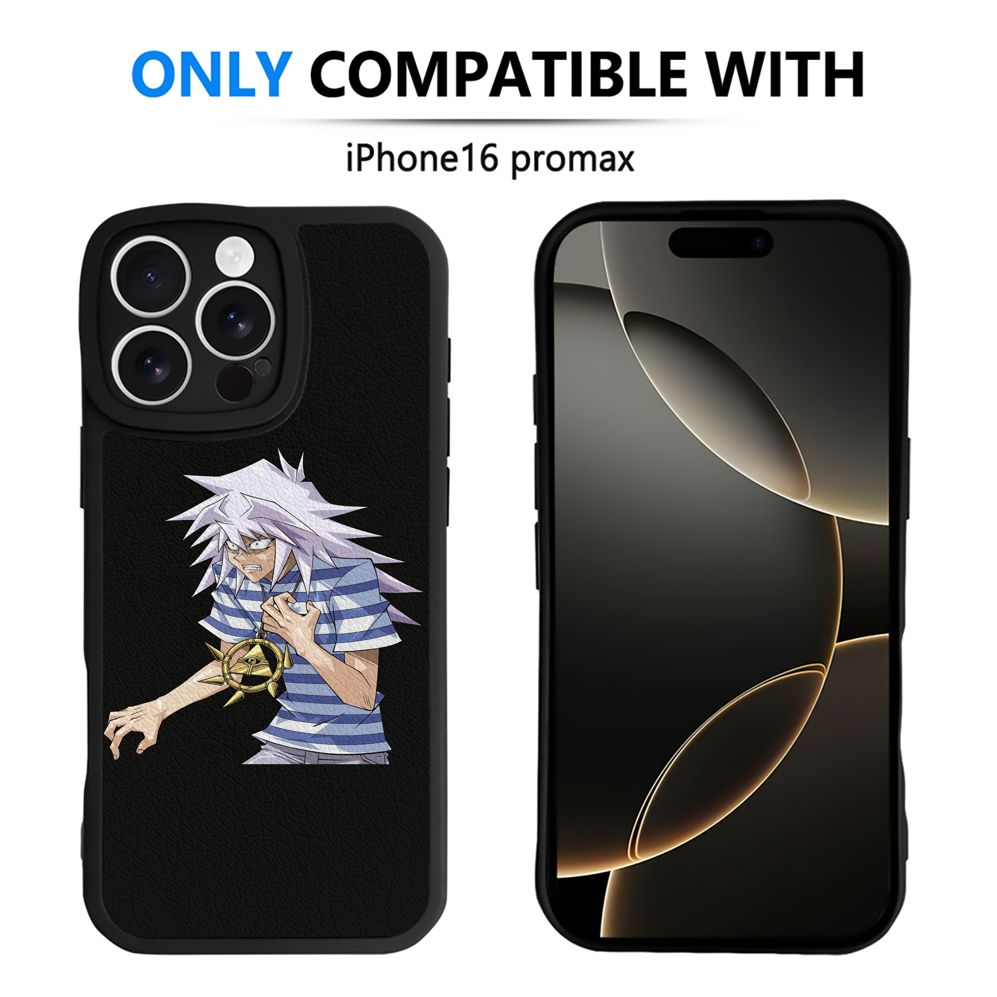 （画像用） 遊☆戯☆王 Yu-Gi-Oh! 【iPhone 16シリーズ対応】シリコンスマホケース（レザー調） 材質：シリコン
